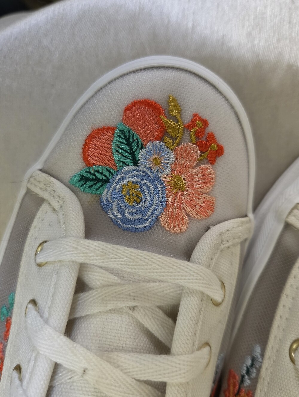 Keds x Rifle Paper Co. Triple Kick Citrus Garden Platform Sneakers Size 10 - Picture 4 of 16